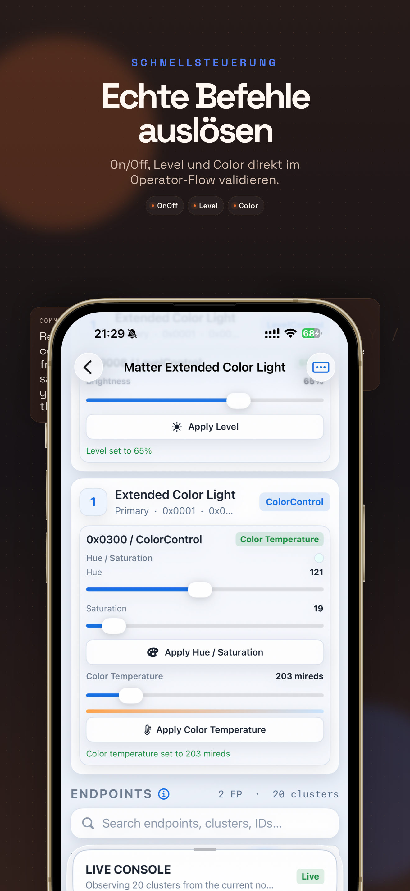 Matterlyzer Command-Workbench-Ansicht