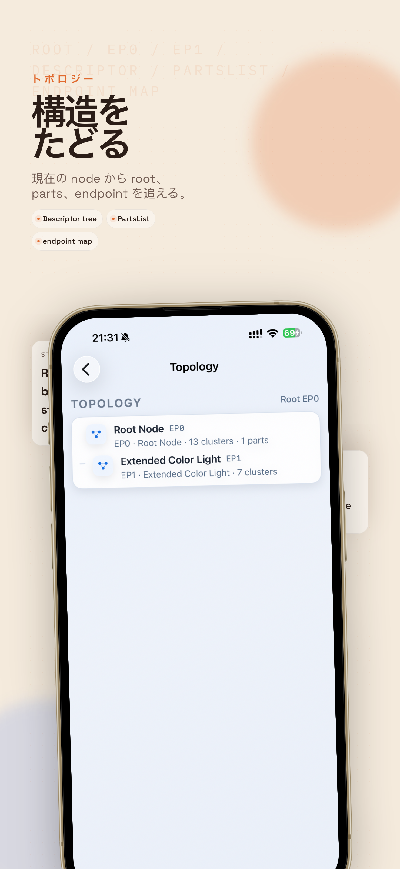 Matterlyzer のトポロジー画面